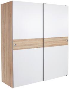 SKRIŇA S POS. DVER. – HOR.VED, biela, dub sonoma, 170/196/60 cm MID.YOU - Online Only detský nábytok, Online Only