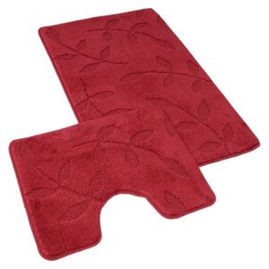 Kvalitex Kúpeľňová a WC predložka 60x100 + 60x50 cm - Listy vínovej
