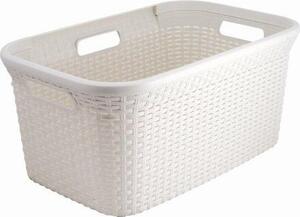 Kôš na čistú bielizeň RATTAN 45 l - krémový