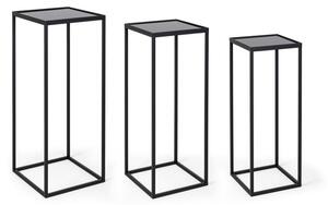 3SET NUCLEOS čierny konferenčný stolík