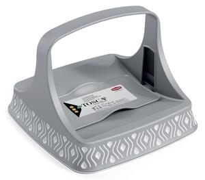 STEFANPLAST Plochý stojan na obrúsky Tosca biely/ šedý
