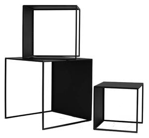 Čierny Konferenčný stolík 2Wall / set 3 ks 55/45/35 × 55/45/35 × 55/45/35 cm CUSTOMFORM