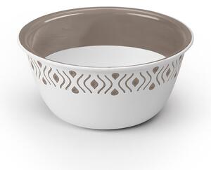 STEFANPLAST Plastová miska Tosca pr. 13 cm biela/svetlo šedá