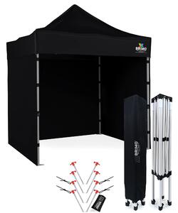 Záhradný stan 2x2m - s 3 stenami - Čierna