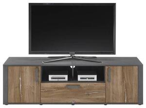 NÍZKA KOMODA, sivá, starobylý dub, 166/49/42 cm MID.YOU - TV nábytok, Online Only