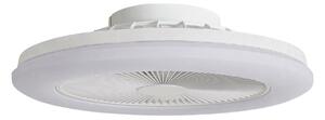 Stropný ventilátor Vedin LED, Ø 45 cm, RGBW, stmievateľné, biely, DC – Lindby Lindby, Vedin, stmievateľné, Biela, Obývacia izba, Plast, Moderný