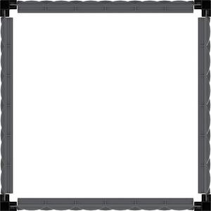 Nadzemný záhon 55 x 55 cm s treláží, antracit, Duramax IDMFPGB006CG