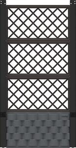 Nadzemný záhon 55 x 55 cm s treláží, antracit, Duramax IDMFPGB006CG