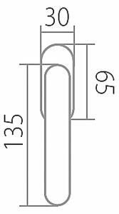 Okenné kovanie TWIN BLOCK H 1807 HR RO (E), 3 polohy, Twin E (nerez matná)
