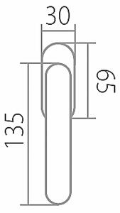 Okenné kovanie TWIN BLOCK H 1807 RO (E), 3 polohy, Twin E (nerez matná)