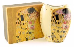 Váza Gustav Klimt bozk krémová 20cm (*)