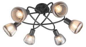 TRIO 662800632 TARIFA stropné svietidlo D590mm 6xE14 čierna matná
