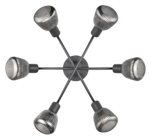 TRIO 662800632 TARIFA stropné svietidlo D590mm 6xE14 čierna matná