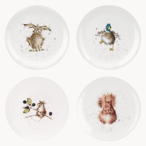 Dezertné taniere z jemného kostného porcelánu Royal Worcester, 4 ks