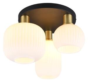 TRIO 619800308 DIVA stropné svietidlo D390mm 3xE27 mosadz matná, biela