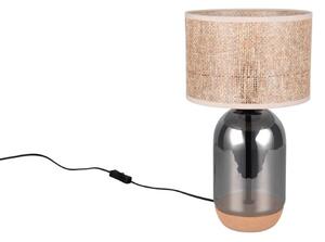 TRIO 564990157 TARA stolná lampa V430mm 1xE27 chrómová, prírodná