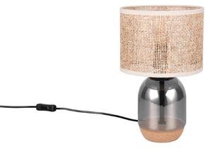 TRIO 564900157 TARA stolná lampička V320mm 1xE27 chrómová, prírodná