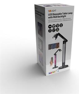 SOLIGHT LED stmievateľná lampička s RGB podsvietením, 10W, 600lm, CCT