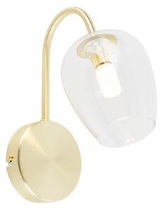 Inteligentná nástenná lampa zlatá so sklom vrátane Wifi G9 - Elien