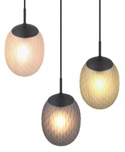 TRIO 364230317 FACETTE závesné svietidlo D430mm 3xE27 čierna matná, viacfarebná