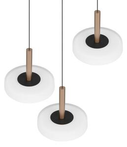 TRIO 354930365 CELESTE závesné svietidlo D350mm SMD LED 3x7,5W/750lm 3000K čierna, kávová, switchdimmer
