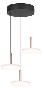TRIO 354930365 CELESTE závesné svietidlo D350mm SMD LED 3x7,5W/750lm 3000K čierna, kávová, switchdimmer