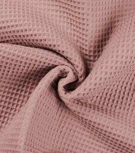 Metráž látka bavlna vafle rúžová dusty| RTex