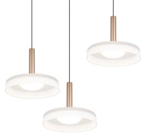TRIO 354930365 CELESTE závesné svietidlo D350mm SMD LED 3x7,5W/750lm 3000K čierna, kávová, switchdimmer