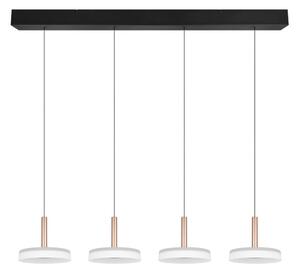 TRIO 354910465 CELESTE závesné svietidlo SMD LED 4x7,5W/750lm 3000K čierna, kávová, switchdimmer