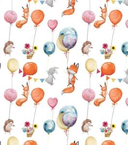 Metráž látka bavlna zvieratká s balónikom | RTex