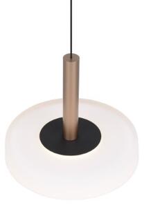TRIO 354910165 CELESTE závesné svietidlo D220mm SMD LED 10W/1100lm 3000K čierna, kávová, switchdimmer