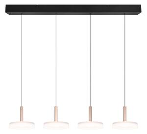 TRIO 354910465 CELESTE závesné svietidlo SMD LED 4x7,5W/750lm 3000K čierna, kávová, switchdimmer