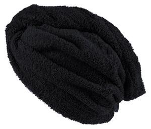 XPOSE® Froté turban na vlasy VERONA - čierny 30x75 cm