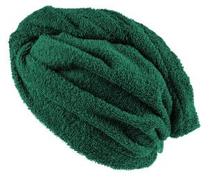 XPOSE® Froté turban na vlasy VERONA - smaragdovo zelený 30x75 cm