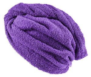 XPOSE® Froté turban na vlasy VERONA - fialový 30x75 cm
