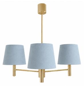 Brilagi - Luster na tyči MONTE 3xE27/60W/230V modrá/zlatá