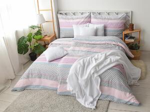XPOSE® Bavlnené obliečky LIORA na dve postele - ružové