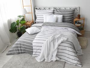 XPOSE® Bavlnené obliečky KAMALA DUO na dve postele - sivé