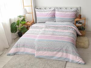 XPOSE® Bavlnené obliečky LIORA na dve postele - ružové