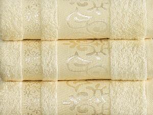 XPOSE® Bambusový uterák CATANIA - krémový 50x90 cm