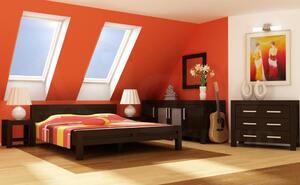 Moderná posteľ L 5 - (90 x 200) farba - eben