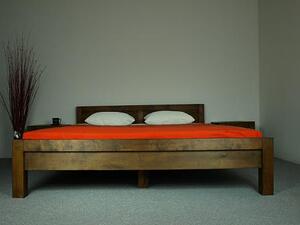 Manželská posteľ z dreva (160x200) model L 5 orech
