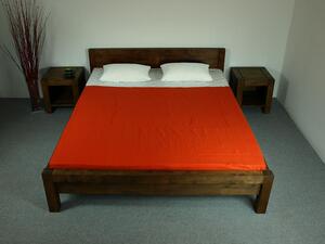 Drevená masívna posteľ 200 x 200, (model L 5 farba orech)