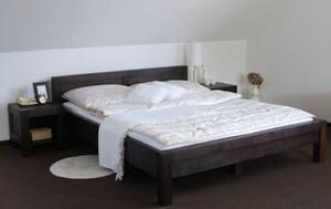 Manželské postele z masívu, (model L 5 180 x 200 eben)