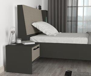 Jednolôžková posteľ 90 cm s nočným stolíkom Carusela (krémová). Vlastná spoľahlivá doprava až k Vám domov. 1088969
