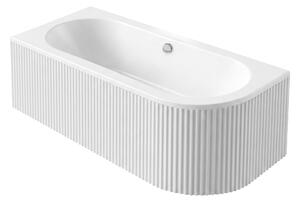 Rea Orion Stripe, akrylová rohová vaňa 150x75 cm, ľavá, biela lesklá, REA-W0071
