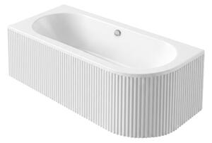 Rea Orion Stripe, akrylová rohová vaňa 160x75 cm, ľavá, biela lesklá, REA-W0072