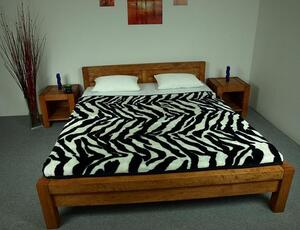 Manželská posteľ z masívu (180x200) model L5 - gaštan