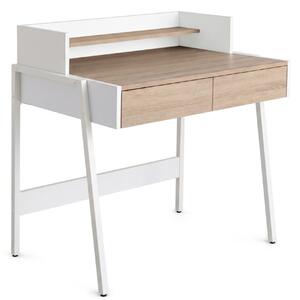 Ak furniture Písací stôl Flux 78 cm dub Sonoma/biely