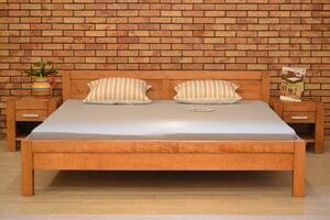 Manželská posteľ z masívu 200 x 200, Model L 5 , farba gaštan